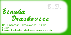 bianka draskovics business card